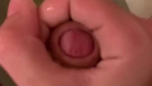 Uncut Latin piss/jackoff on toilet