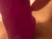 Sticking my vibrator deep inside me