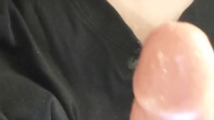 Quick deepthroat session with male moaning in background.