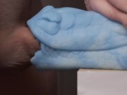 Close Up Bad Dragon Muzzle Fucking and Cumshot on Camera