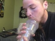 big tongue pussy fleshlight lick