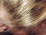 Busty GF gives sloppy BJ makes him cum all over pierced tits 12/16