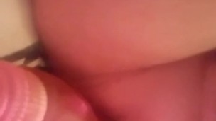 Big ass pawg plays with her tight pink pussy and bouncy big boobs