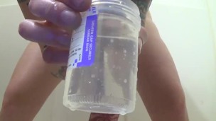 Pissing & Dumping My Piss Over My Tits