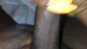 Stroking my dick while trade play wit my balls