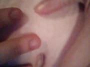 Sensual rubbing pregnant belly