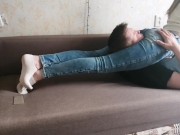 Reverse Headscissors and Facesitting In Jeans - Smothering - Young Goddess - Clips4Sale store 120987 1/16
