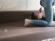 Reverse Headscissors and Facesitting In Jeans - Smothering - Young Goddess - Clips4Sale store 120987 4/16
