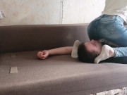 Reverse Headscissors and Facesitting In Jeans - Smothering - Young Goddess - Clips4Sale store 120987 7/16