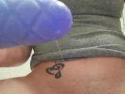 Girl masturbates in public place