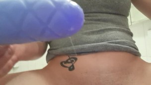 Girl masturbates in public place