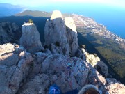 Risky Public fuck on a cliff. Amateur Mia Bandini 8/16