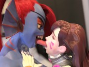 Deep Kissing - Undyne & D.va - Ayasz