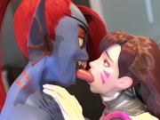 Deep Kissing - Undyne & D.va - Ayasz 7/16