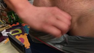 Cleaning my house and got hard as fuck! Showing off FTM cock