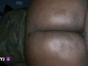 Ebony mama riding reverse