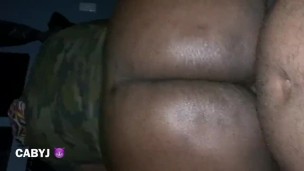 Ebony mama riding reverse