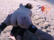 CUTE TEEN ON BEACH WITH WIND 13/16