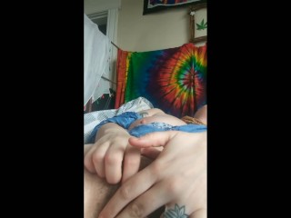 Milkymama teases and taste cum in a cup trying to get pregnant