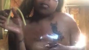 Smacking sounds oily boobs