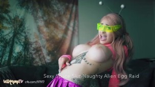 Space Slut Hides Alien Eggs in her Pussy