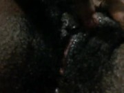 Wet chocolate pussy rub