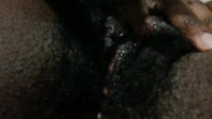 Wet chocolate pussy rub