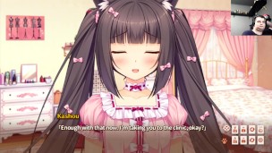 Fat Incel Cries while Catgirls are sad