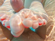 GINGER MERMAID UNDERWATER FOOTJOB POV | Perfect Soles Long Toes Red Nails 15/16