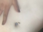 Homeless girl gets off in friends bathroom