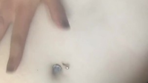 Homeless girl gets off in friends bathroom
