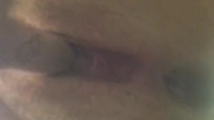 Girl masturbating in friends bathroom