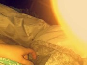 teen caught playing with herself.