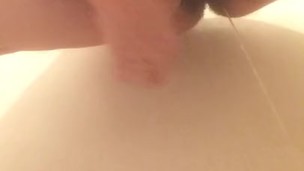 Pierced Hairy Piss in Tub