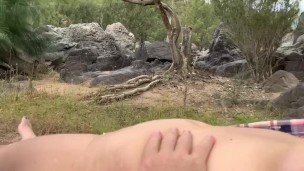 Nude River Handjob and Cumshot