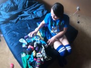 Trying on different socks, tickling and foot worship 1/16