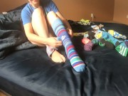 Trying on different socks, tickling and foot worship 4/16