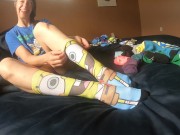 Trying on different socks, tickling and foot worship 6/16