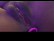 EBONY MILF SHAKES BOOTY, FLASHES TITS THEN SHOWS OFF BEAUTIFUL PINK PUSSY 14/16