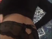 EBONY MILF SHAKES BOOTY, FLASHES TITS THEN SHOWS OFF BEAUTIFUL PINK PUSSY 6/16