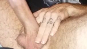 TruDogg big dick closeup! Watching porn and jacking off. Stroking it hard!