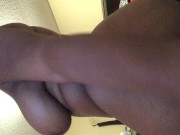Ebony girl ass clapping while mom in the next room