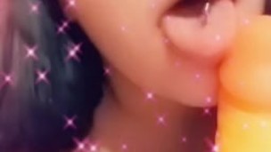 Tongue P¡erc¡ng D¡ldo §uck Teaze