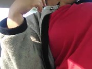 I got off and plays with myself in the car 1/16