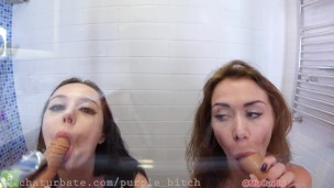 Hot ANAL ass to mouth with Mia Bandini in shower tiser PURPLE BITCH