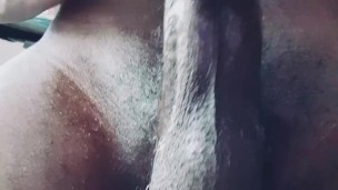 Sexy man strokes BBC for morning treat!!!