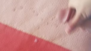 Hotel room door open flashing and cum