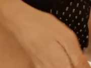 Wetting My Panties In A Restaurant Washroom 13/16