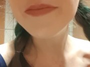 Wetting My Panties In A Restaurant Washroom 3/16