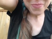 Practicing my Distance Peeing Outside 16/16